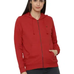 Allen Solly Red Hooded Sweatshirt-image-42