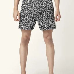 Ajile by Pantaloons Black Cotton Regular Fit Printed Boxers-picture-36