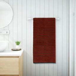 Spaces Exotica Striped Burnt Orange 575 GSM Cotton Bath Towel-picture-46
