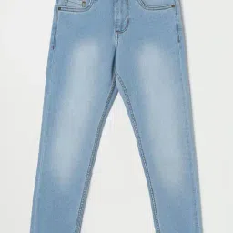 Fame Forever by Lifestyle Kids Blue Cotton Slim Fit Jeans-picture-25