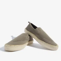 SOLEPLAY by Westside Grey Knit-Textured Slip-On Shoes image 3
