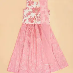 YU by Pantaloons Kids Pink & White Floral Print Lehenga Cholis image 3