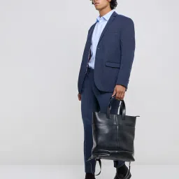 WES Formals by Westside Navy Carrot-Fit Mid-Rise Trousers image 3