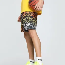 Puma Black Relaxed Fit Texture Sports Shorts image 3