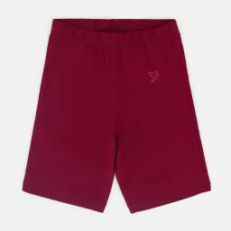 TWIN BIRDS Kids Burgundy Solid Shorts (Pack Of 3) image 3