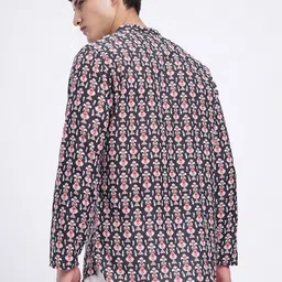 Anouk Rustic Ethnic Motifs Print Band Collar Roll-Up Sleeves Straight Kurta image 4