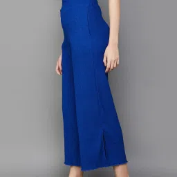 Ginger by Lifestyle Royal Blue Mid Rise Flared Pants image 3