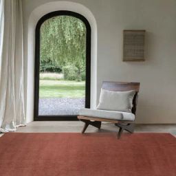 Ddecor Rugs Orange Polyester Solid Rugs-picture-29
