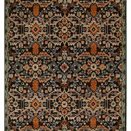 Presto Black & Gold Polyester Traditional Carpet image 2