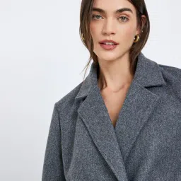 Styli Charcoal Polyester Regular Fit Jacket image 3