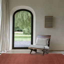 Ddecor Rugs Orange Polyester Solid Rugs-picture-26