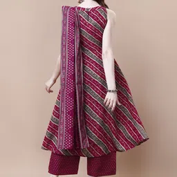 KALINI Women Ethnic Motifs Printed Regular Kurta with Palazzos & With Dupatta image 4