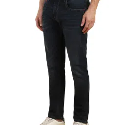 Allen Solly Navy Blended Slim Fit Solid Jeans image 3