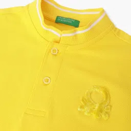 United Colors of Benetton Kids Yellow Logo T-Shirt image 3