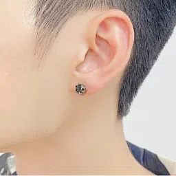 Peora 316L Stainless Synthetic Stone Studded Stylish Design Stud Earrings image 3