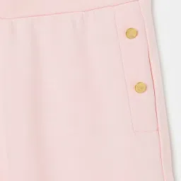 Fame Forever by Lifestyle Kids Peach Cotton Slim Fit Jeggings image 3