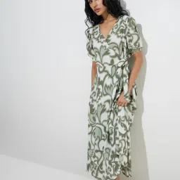 Bombay Paisley by Westside Sage Paisley Printed A-Line Dress image 3