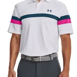 Under Armour White Regular Fit Striped Sports Polo-image-28