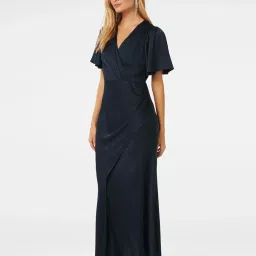 Forever New Chelsea Flutter Sleeve Satin Maxi Dress image 3