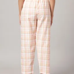 Kryptic Pink & Black Cotton Checks Lounge Pants (Pack Of 2) image 3