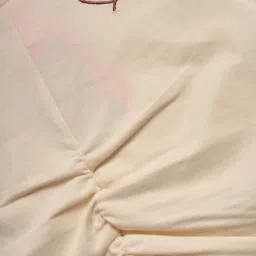 Angel & Rocket Kids Beige Cotton Regular Fit T-Shirt image 3