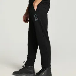 Puma x one8 Black Slim Fit Cotton Trackpants image 3