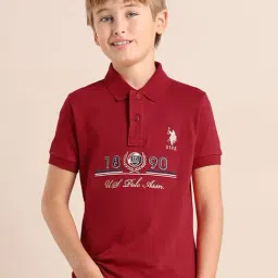 U.S. Polo Assn. Boys Red Half Sleeves Polo T-Shirt-picture-45