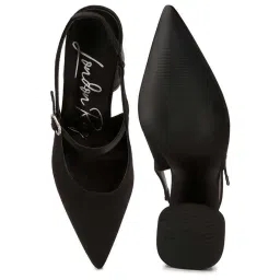 London Rag Women's Black Ankle Strap Sandals image 3