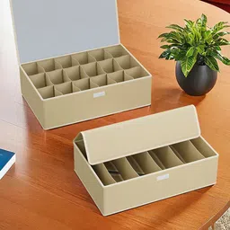 aura Kuber Industries Beige Set of 2 Regular Drawer Organiser Organisers-picture-33