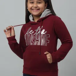 Cantabil Kids Maroon Printed Full Sleeves Sweatshirt image 3
