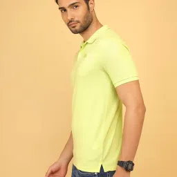 Wrangler Lime Green Regular Fit Polo T-Shirt image 3
