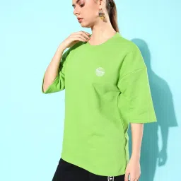 Difference of Opinion Green Fleece Oversized Sweatshirt image 3