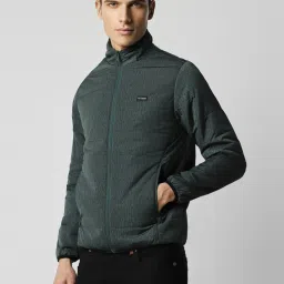 Van Heusen Green Cotton Regular Fit Printed Jacket image 3