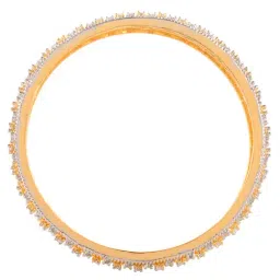 Saraf RS Jewellery A pair of 2 Gold DualToned AD Studded hand CraftedTextuerd Bangles 2.8-image-31