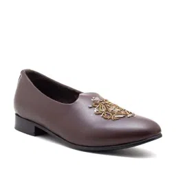 Monkstory Men's Magenta Brown Ethnic Mojris-picture-10