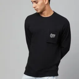 Club York Black Regular Fit Printed Sweatshirt image 4