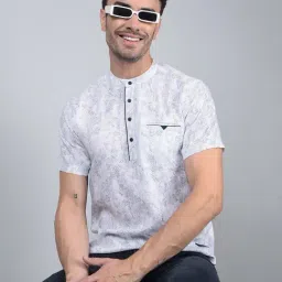 Crimsoune Club White Blended Slim Printed T-Shirt-picture-46