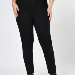 Honey Curvytude by Pantaloons Black Solid Jeans-picture-18