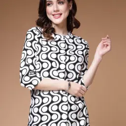Melon by PlusS White & Black Printed Top-picture-17