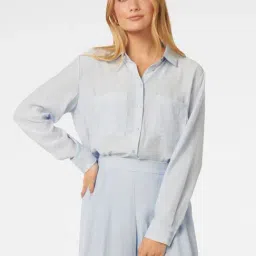 Forever New Sky Blue Shirt-image-75