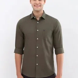 Allen Solly olive Solid Shirts-picture-28