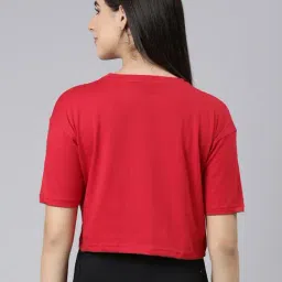 Kryptic Pure Cotton Printed Drop Shoulder Oversized Crop T-Shirt image 2