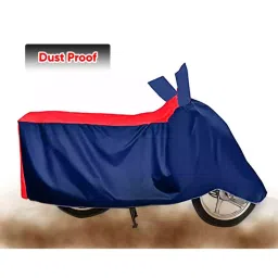 Auto Pearl Two Wheeler Cover with Bag for TVS Flame, Red & Blue image 2