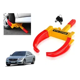 Auto Pearl Security Adjustable Anti Theft Yellow, Red Wheel Clamp Lock Compatible with S Class-picture-32