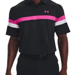 Under Armour Black Regular Fit Striped Sports Polo-picture-22