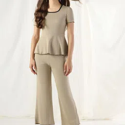 Selvia Round Neck Top With Trousers Co-Ords-picture-18