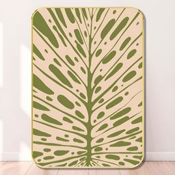 Myntra Elegant Homes Beige & Green Minimalist Leaf Vein Wooden Wall Art-picture-19