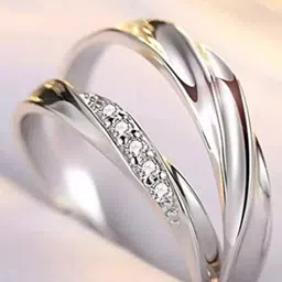 KARISHMA KREATIONS Set Of 2 Silver-Plated AD-Studded Stainless Steel Finger Rings-picture-21