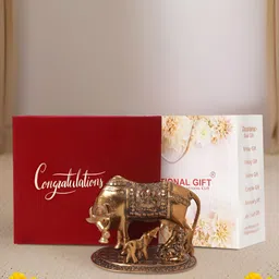 INTERNATIONAL GIFT Brown Kamdhenu Cow Religious Idol Showpiece-picture-26
