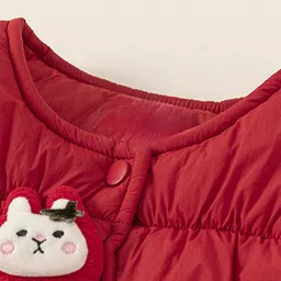 LULU & SKY Girls Self Design Collarless Puffer Jacket image 5